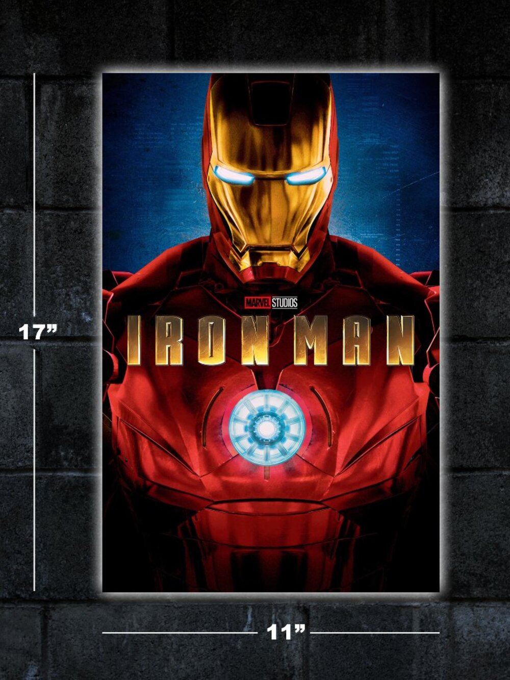 Iron Man movie poster - 11x17 art print merch marvel Robert Downey Jr Tony Stark